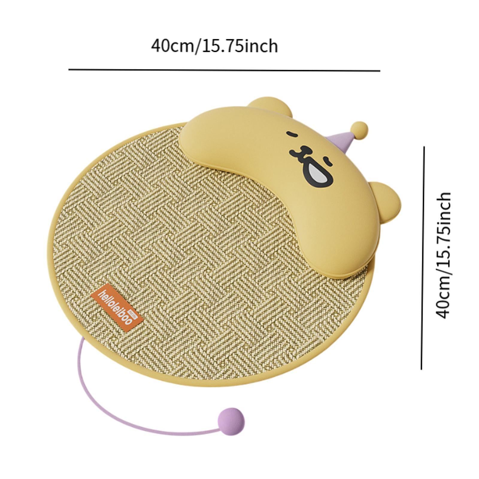 Dog Cooling Mat Foldable with Small Pillow Washable for Indoor Outdoor Bunny Yellow