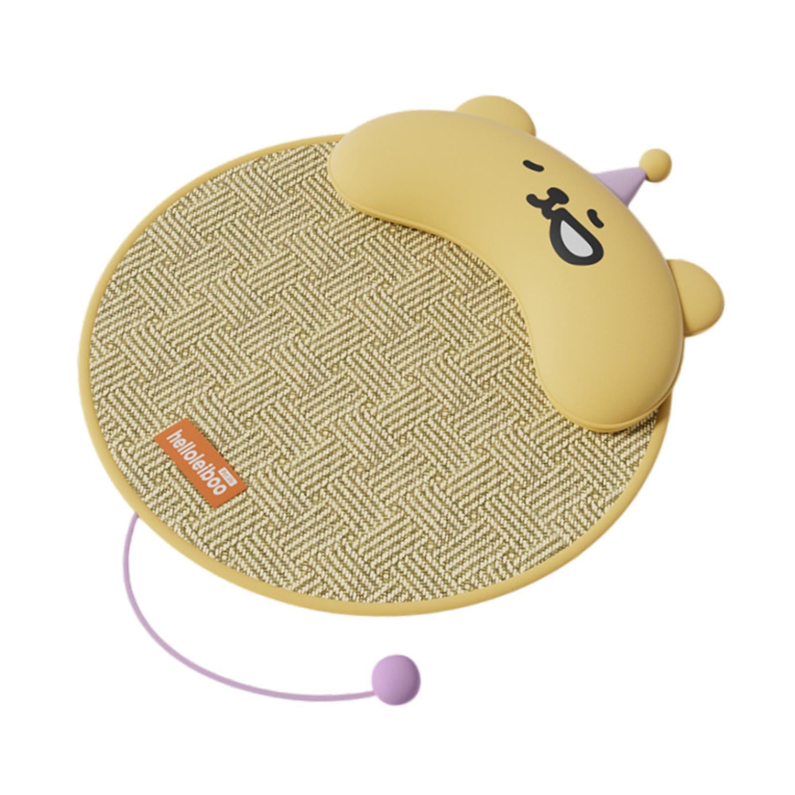 Dog Cooling Mat Foldable with Small Pillow Washable for Indoor Outdoor Bunny Yellow