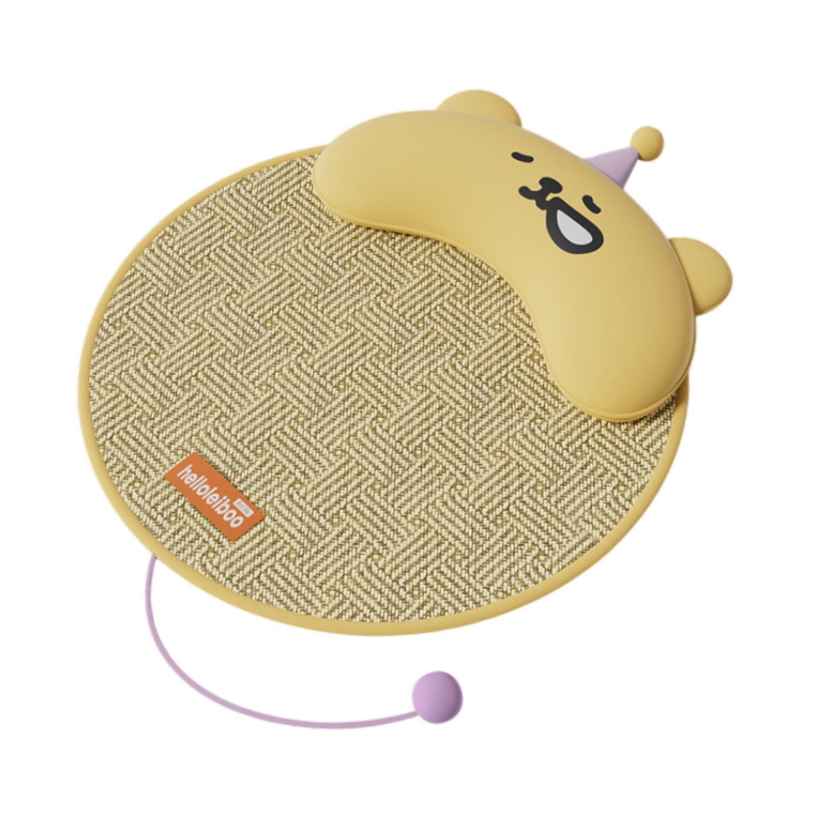 Dog Cooling Mat Foldable with Small Pillow Washable for Indoor Outdoor Bunny Yellow