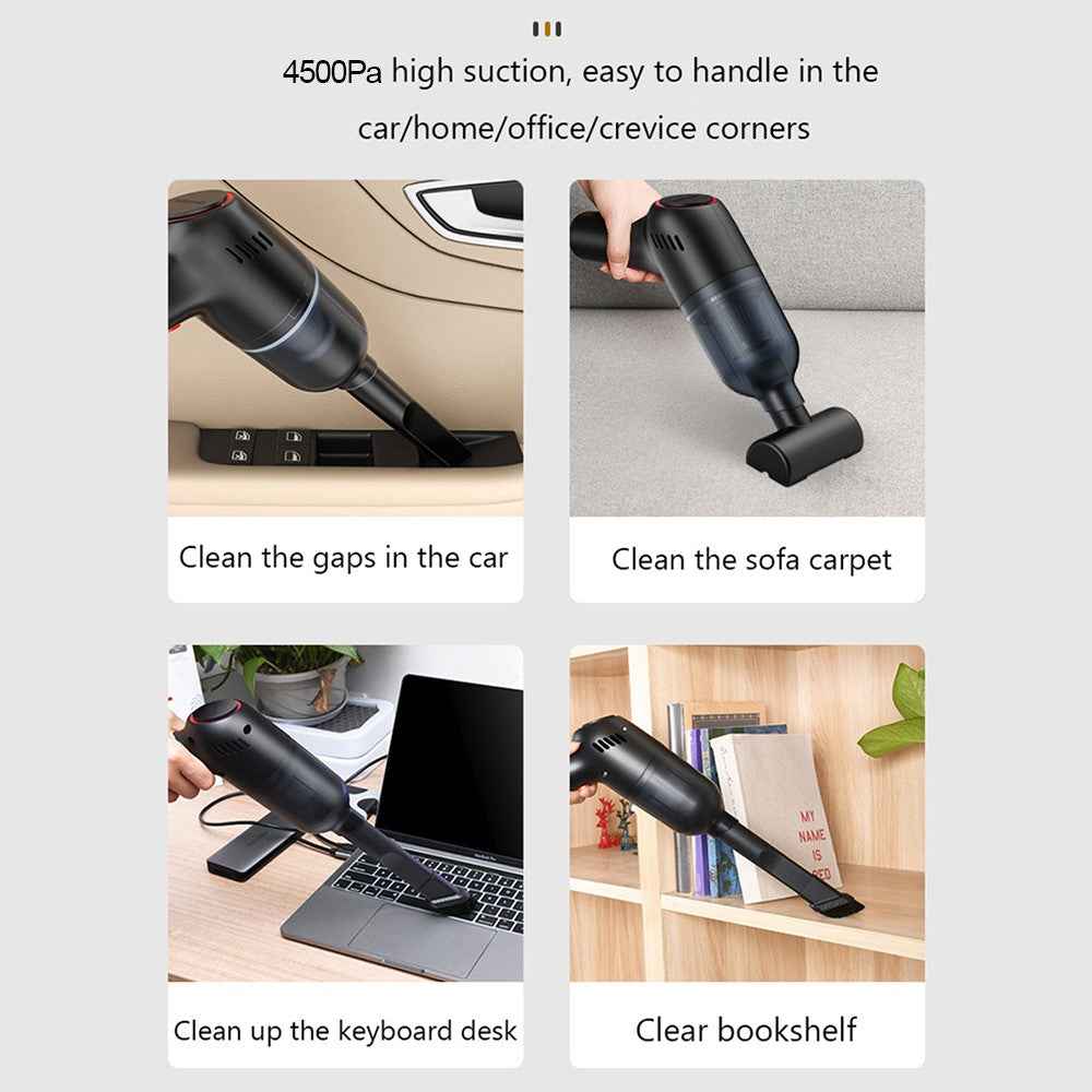 SUITU ST-8000 Dust Collect Cleaning Tool Handheld Cordless Wet and Dry 4500Pa Powerful Suction Vacuum Cleaner - Black