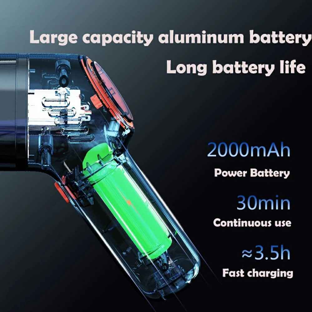 SUITU ST-8000 Dust Collect Cleaning Tool Handheld Cordless Wet and Dry 4500Pa Powerful Suction Vacuum Cleaner - Green