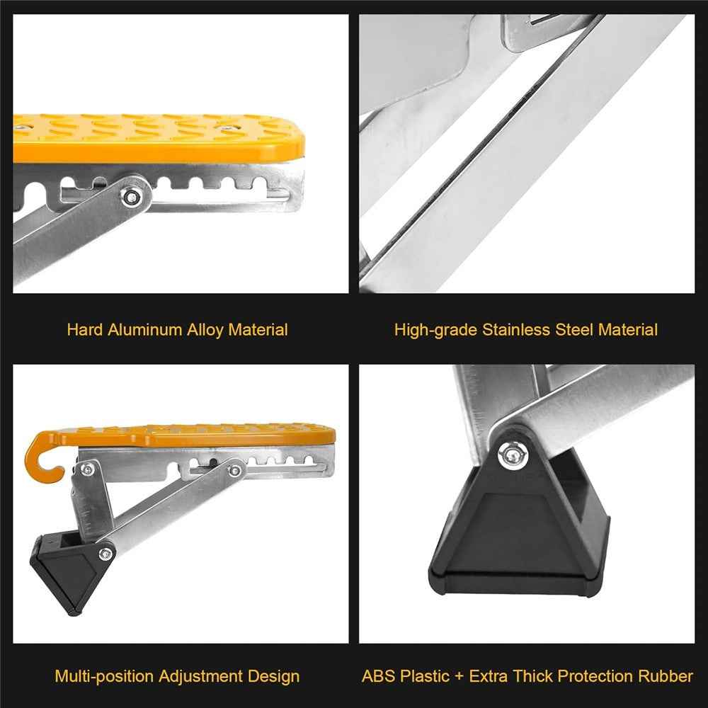 Universal Car Door Step SUV Truck Foldable Door Latch Step with Adjustable Angle for Car Roof Access - Orange