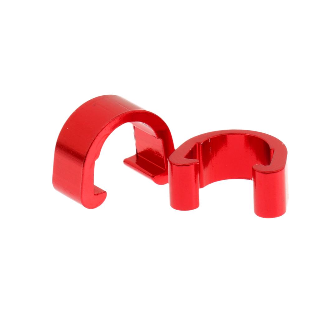 2x10Pcs Cycling MTB Road Bike Cable C-Clips Buckles Housing Hose Guides Red