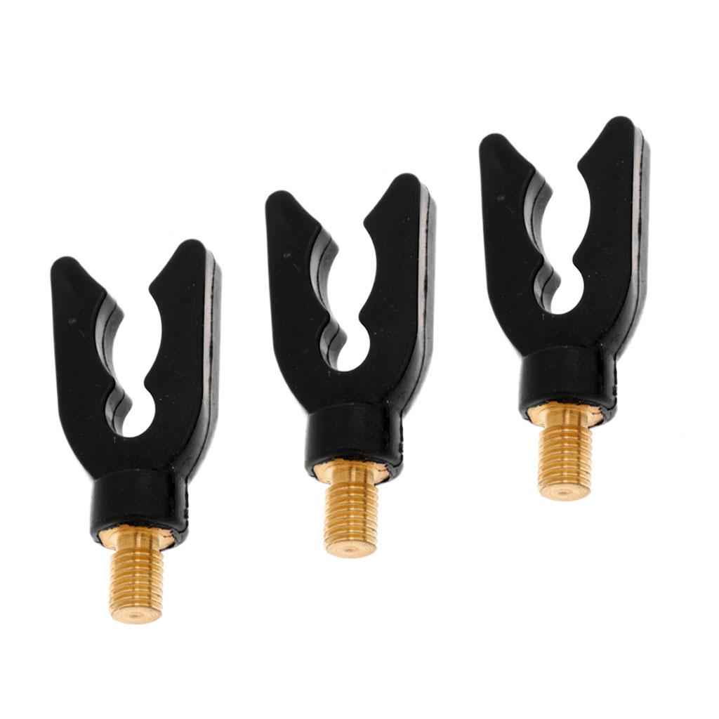 3Pcs Carp Fishing Rod Holder Black Plastic Fishing Rod Pod Rest Gripper V Holder