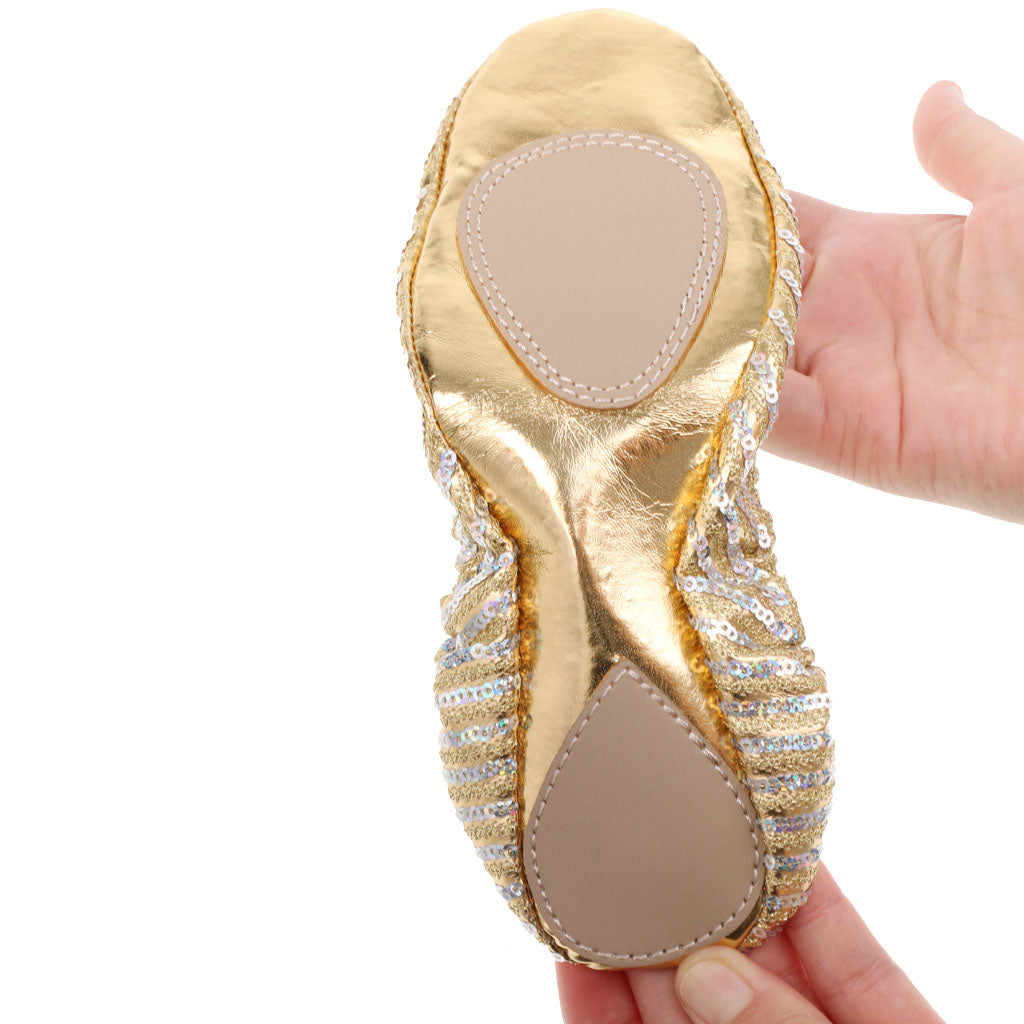 Women Girls Ballet Dance Shoes PU Leather Soft Flat Heel Belly Slipper L