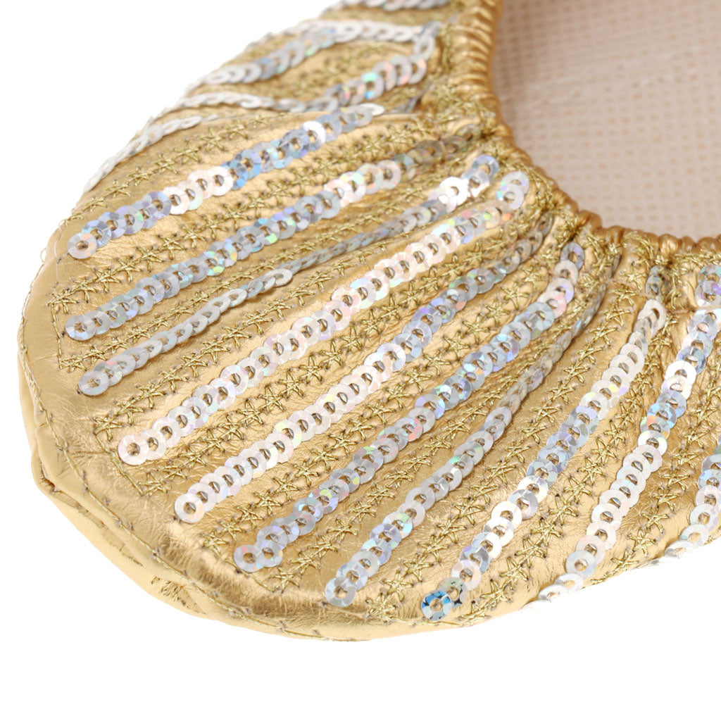 Women Girls Ballet Dance Shoes PU Leather Soft Flat Heel Belly Slipper L