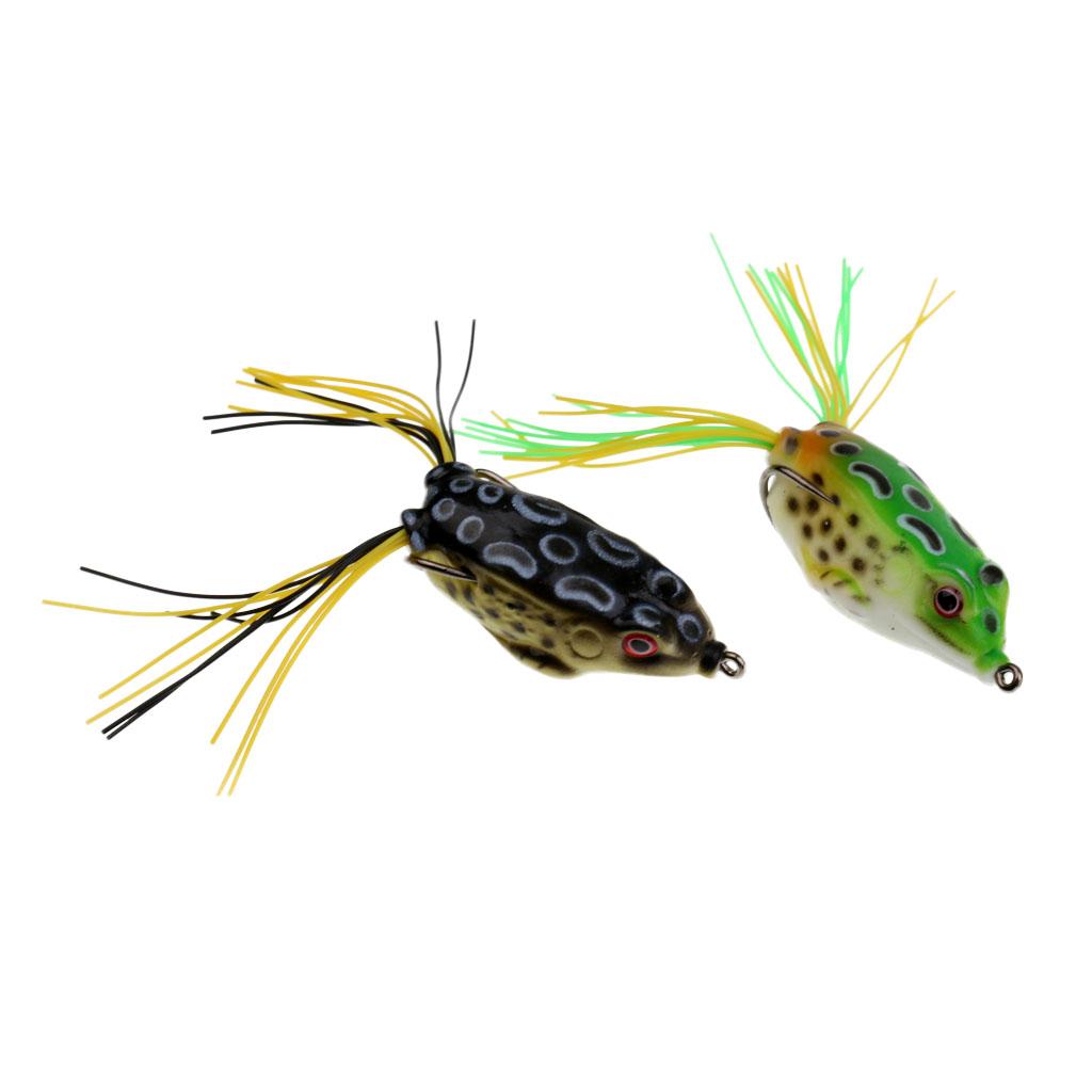 8 Pcs Soft Frog Lure Bass Fishing Hooks Bait Tackle Topwater Fishing Tool