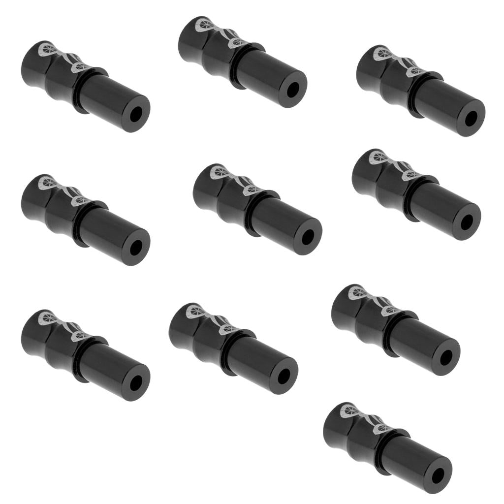 10 Pcs Aluminum Alloy Bicycle Brake Cable Tips Cable Ends Crimp Caps Black