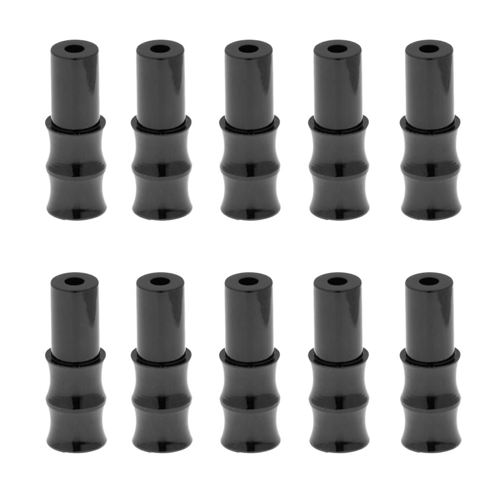 10 Pcs Aluminum Alloy Bicycle Brake Cable Tips Cable Ends Crimp Caps Black