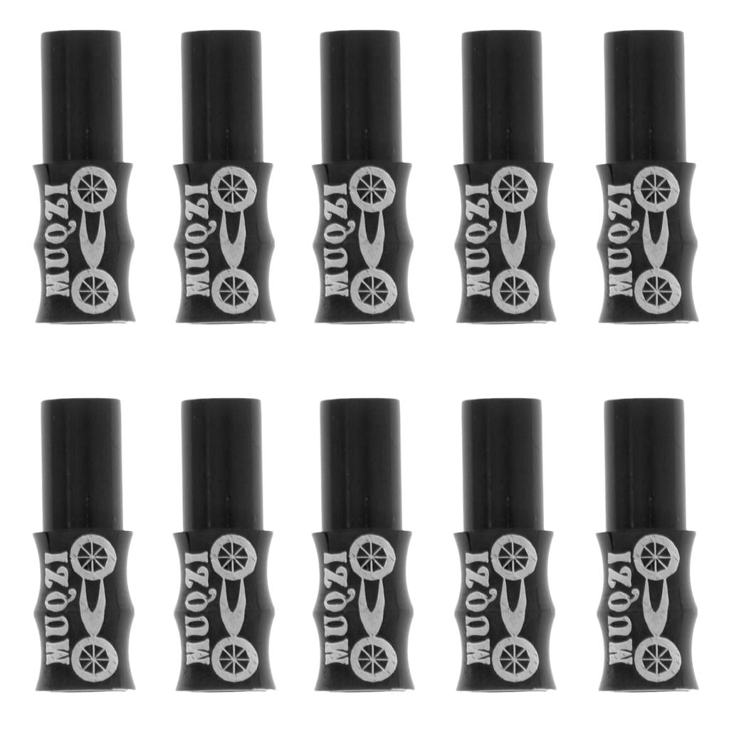 10 Pcs Aluminum Alloy Bicycle Brake Cable Tips Cable Ends Crimp Caps Black