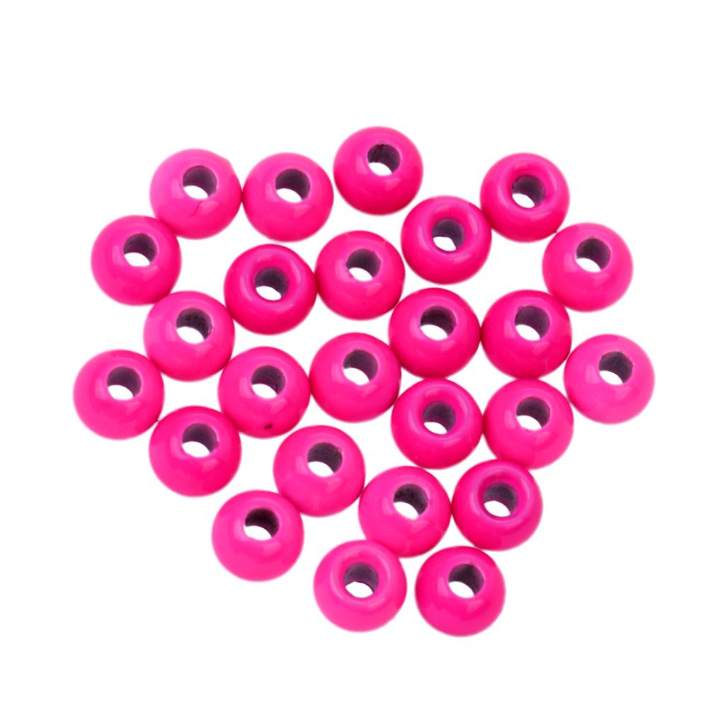 25 Pieces Tungsten Beads Fly Tying Spinner Lure Bead Deep Sinking 3.3mm Rose