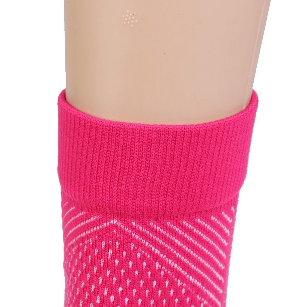 Foot Compression Sleeve Anti Plantar Support Ankle Pain Relief S/M Rose Red