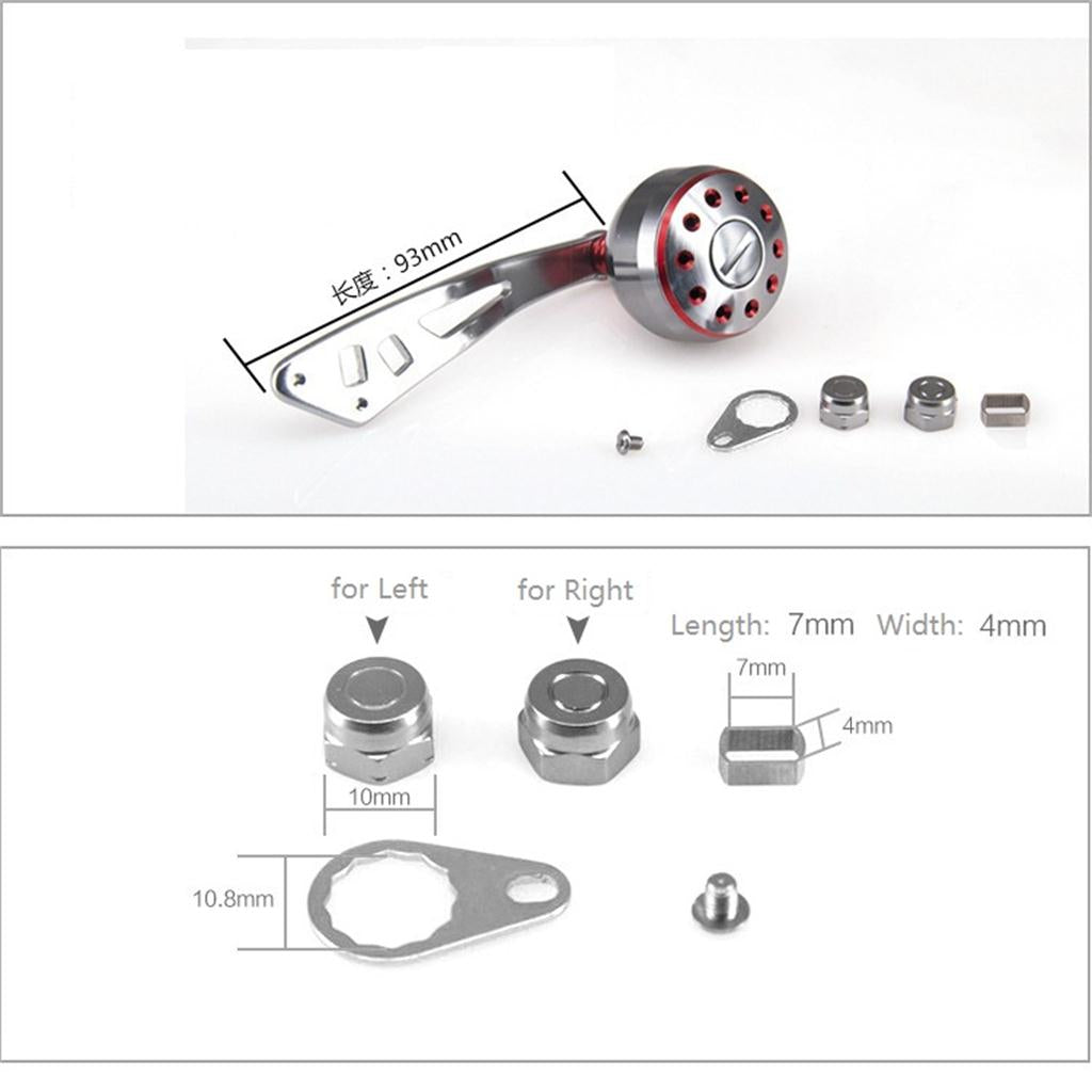 Full Metal Fishing Reel Handle Ball Knob with Handle for S/D/A Spinning Reel