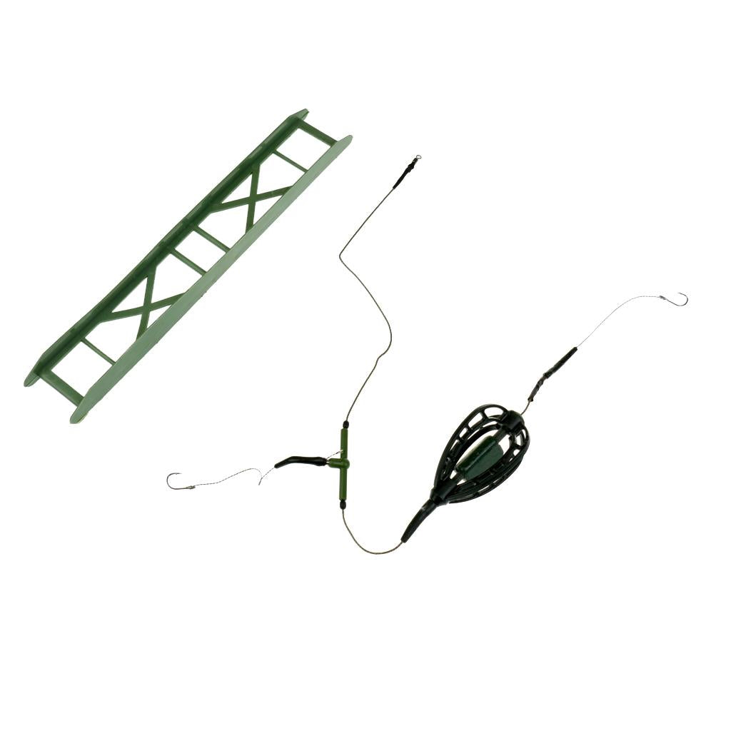 Fishing Bait Cage Carp Fishing Lure Swivel with Lead Sinker Basket Holder 60g