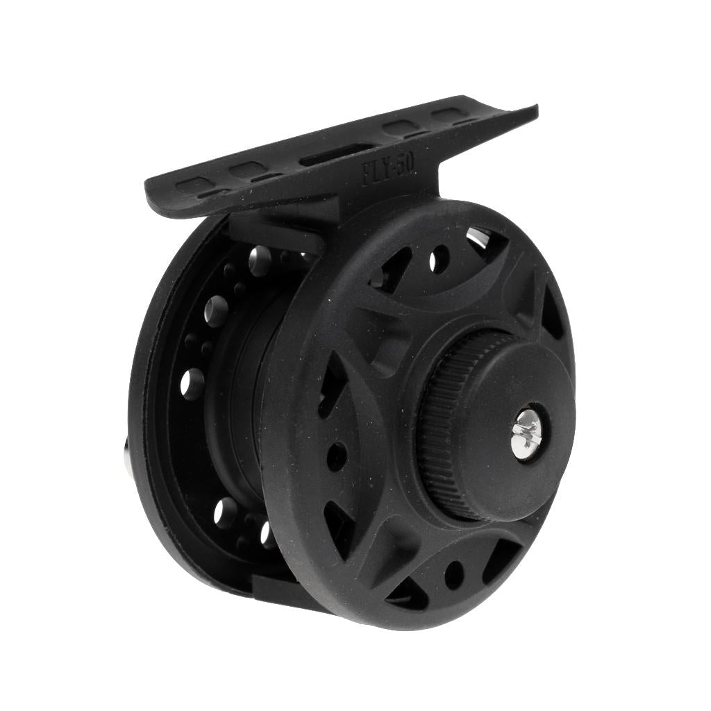 Plastic Fly Fishing Reel Right or Left Handed Adjustable 42cm 52cm 62cm 5.2 x 5.8cm