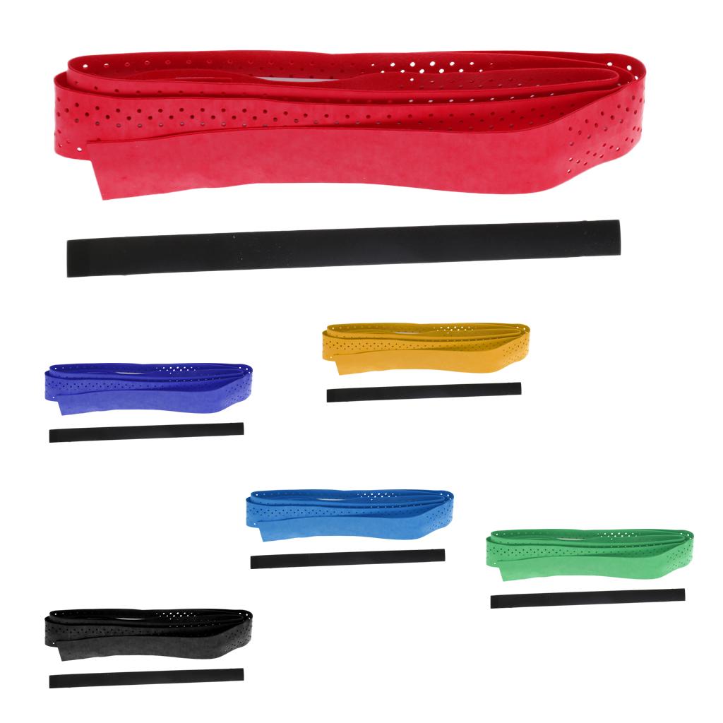 Non-slip Stretchy Tennis Racquet Fishing Rod Grip Tape Handle Wrap Black