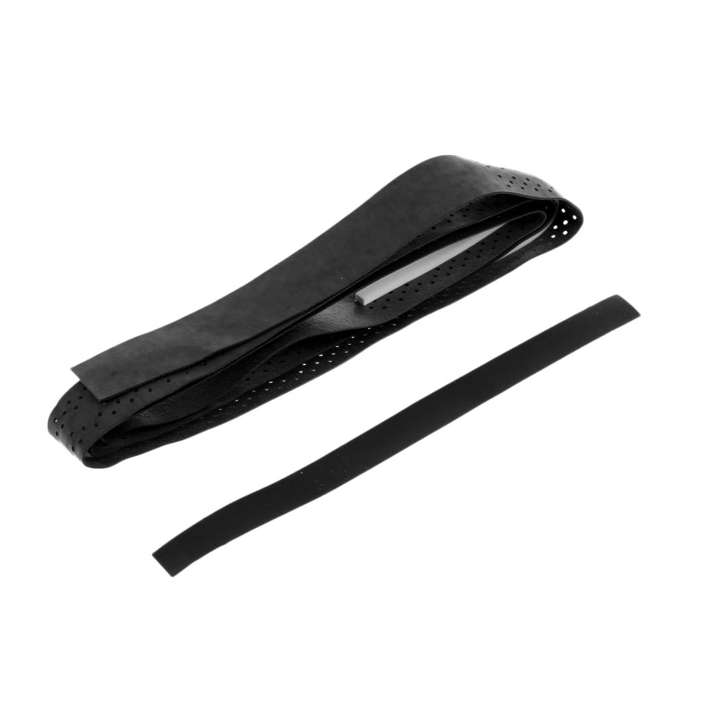 Non-slip Stretchy Tennis Racquet Fishing Rod Grip Tape Handle Wrap Black