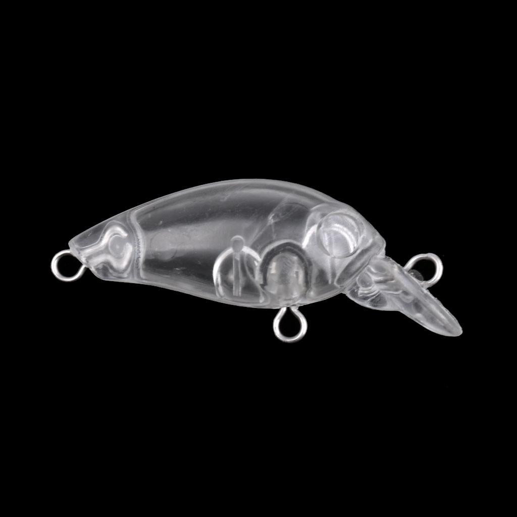 5pcs Unpainted Hard Fishing Lures Blank Crankbaits DIY Fishing Body 4.7cm