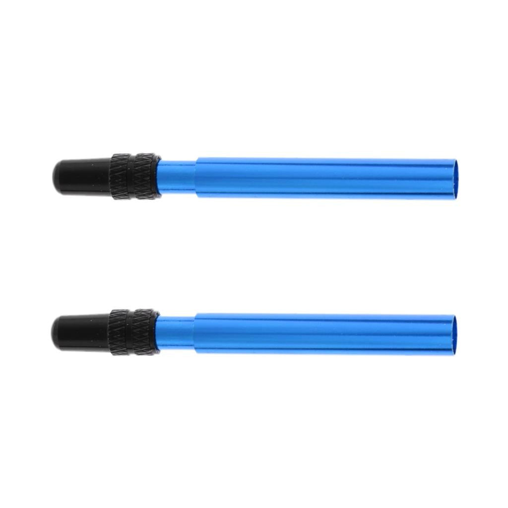 Bicycle Bike Cycling MTB Presta Valve Extenders with Caps Dust Cover Blue