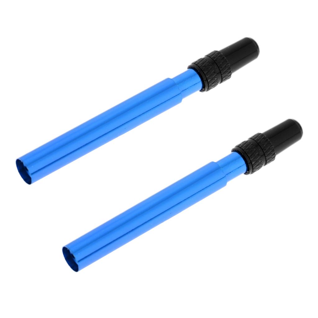 Bicycle Bike Cycling MTB Presta Valve Extenders with Caps Dust Cover Blue