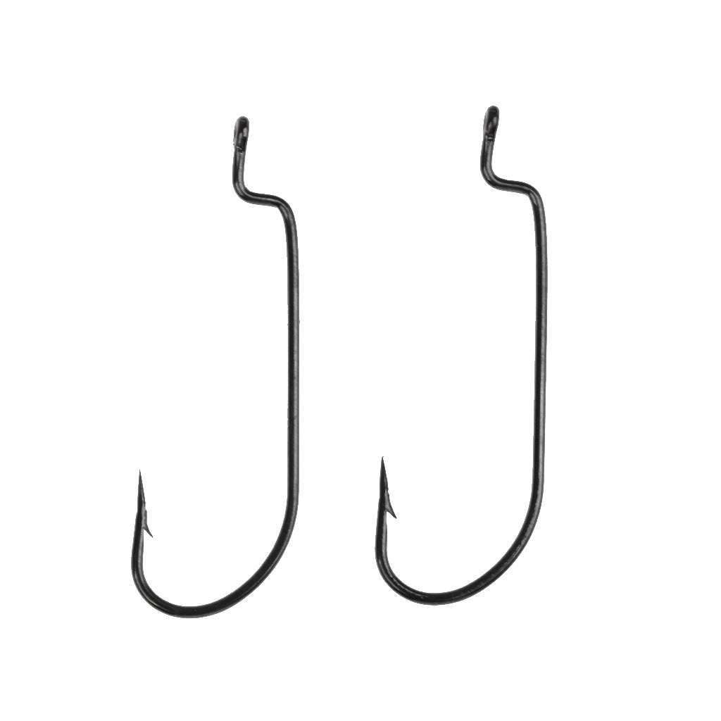 100 Pcs 2/0 High Carbon Steel Wide Gap Fishing Hooks Jig Fishing Bass Hook