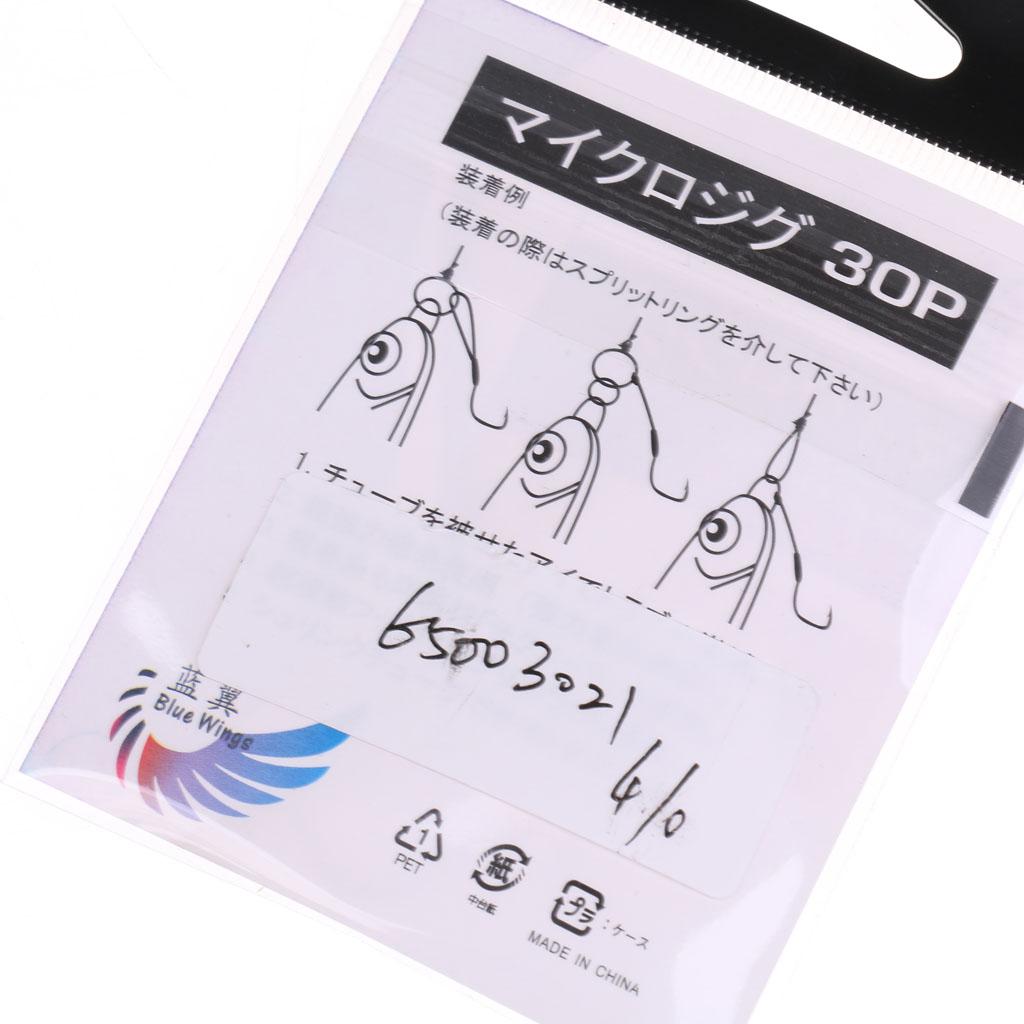 Jig Hooks Fishing Hooks Barbed Hooks Assist Hooks in Solid Ring Saltwater 4