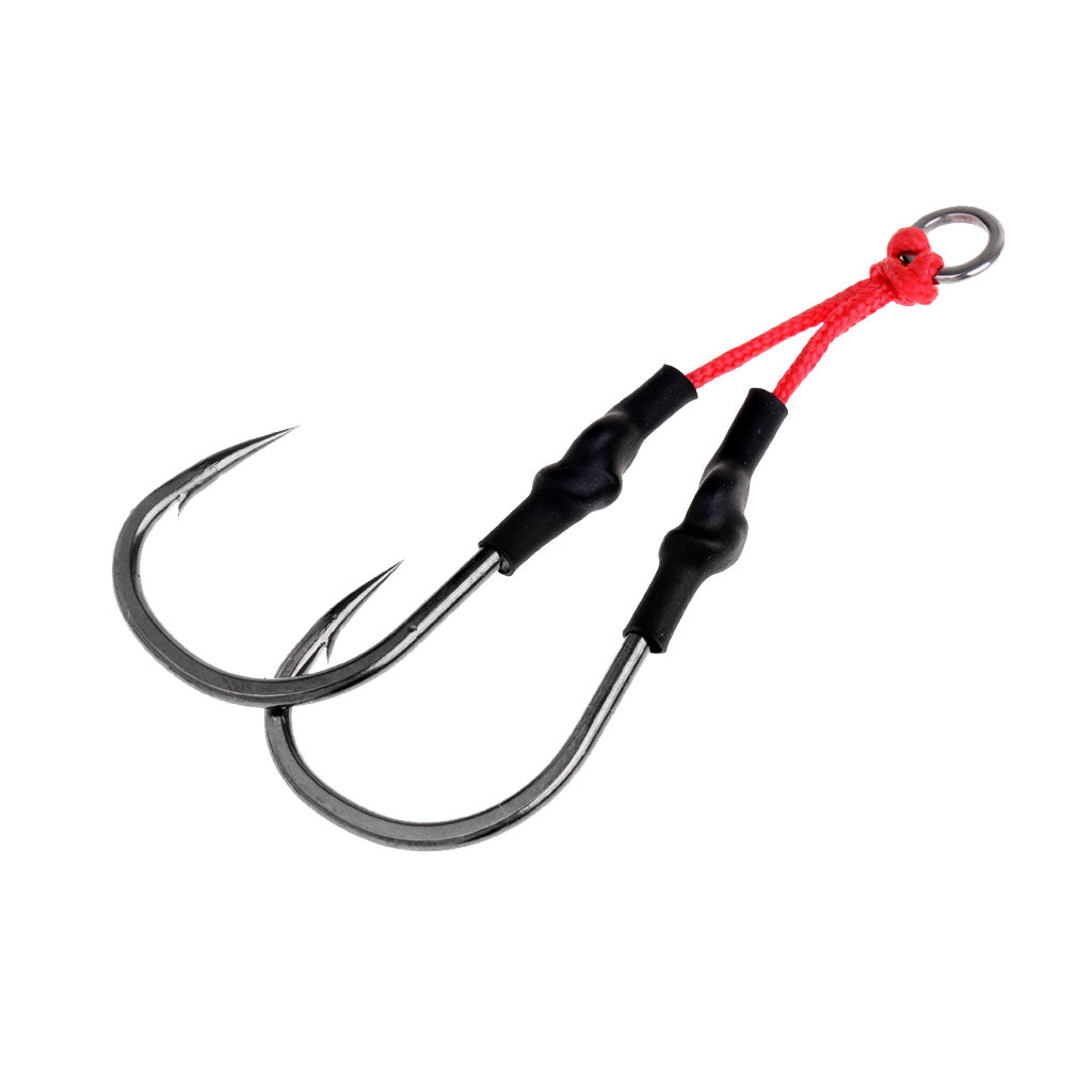 Jig Hooks Fishing Hooks Barbed Hooks Assist Hooks in Solid Ring Saltwater 8