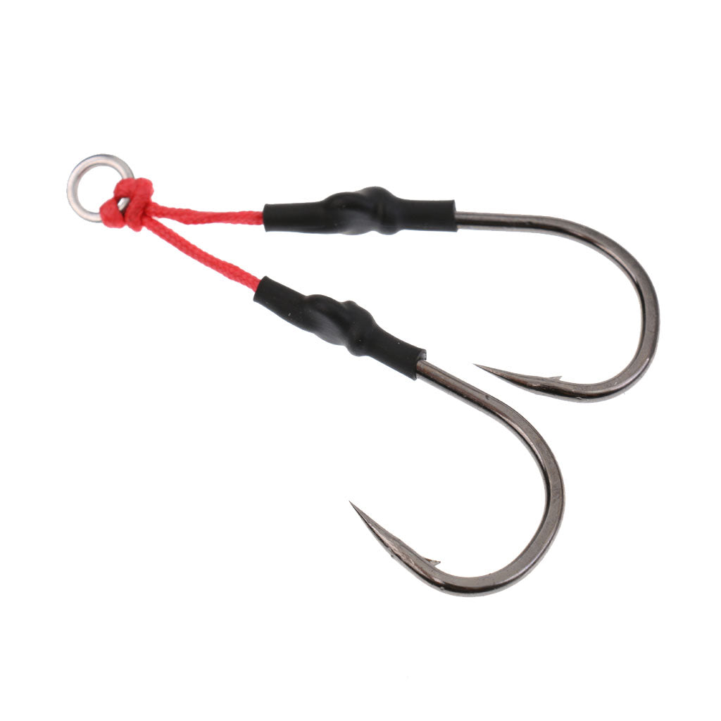 Jig Hooks Fishing Hooks Barbed Hooks Assist Hooks in Solid Ring Saltwater 8