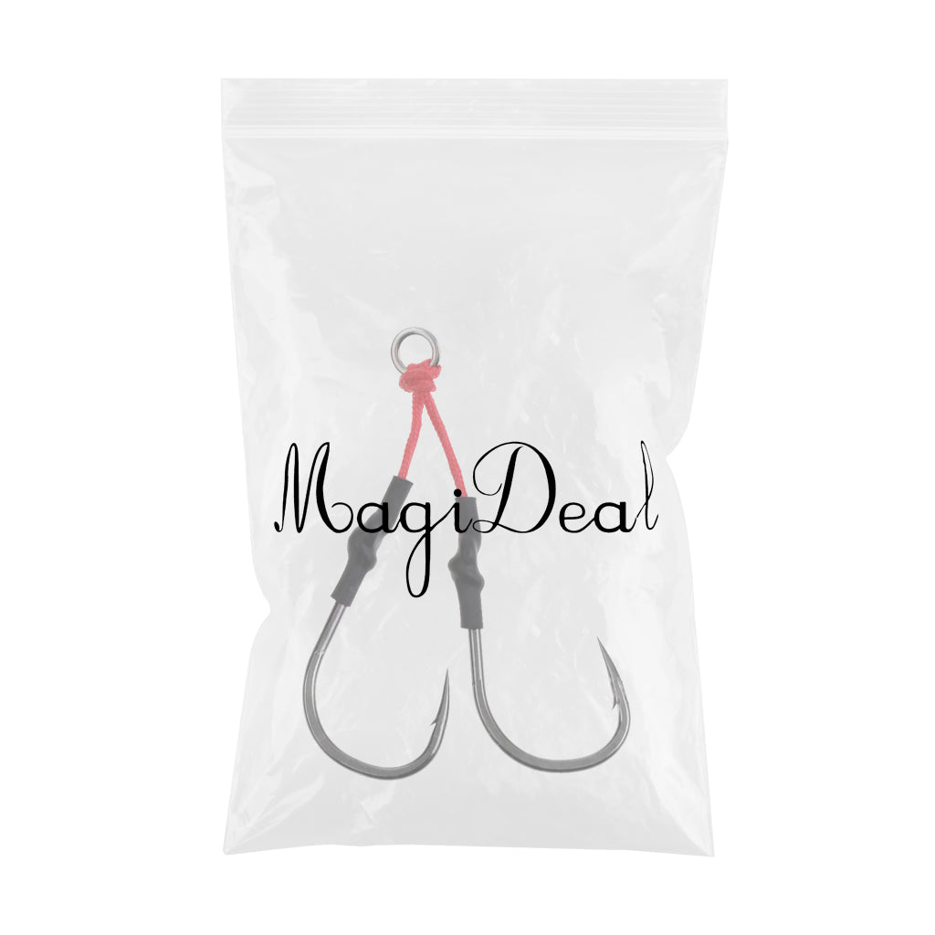 Jig Hooks Fishing Hooks Barbed Hooks Assist Hooks in Solid Ring Saltwater 8