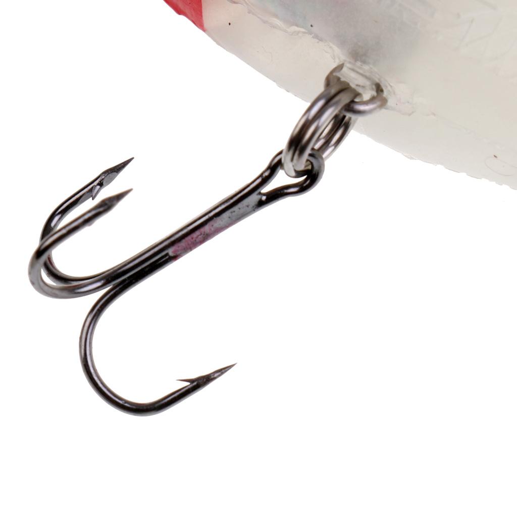 Soft Lead Fishing Lures Hook Baits Minnow Lures Bionic Bait Red White (Luminous)