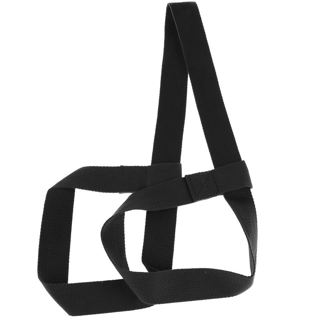 Adjustable Yoga Mat Sling Strap Shoulder Carry Belt Stretch Band Black
