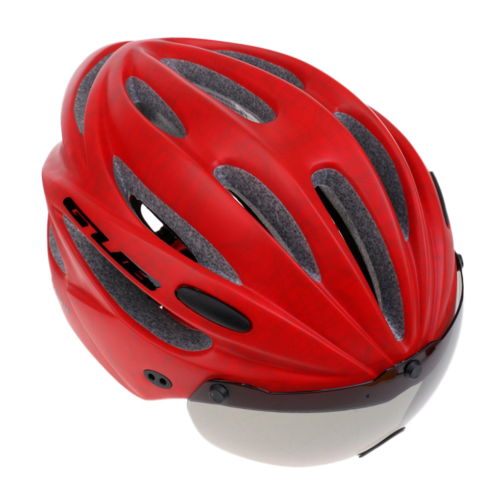 MTB Bike Road Bicycle Cycling Safety Cap with Visor Red