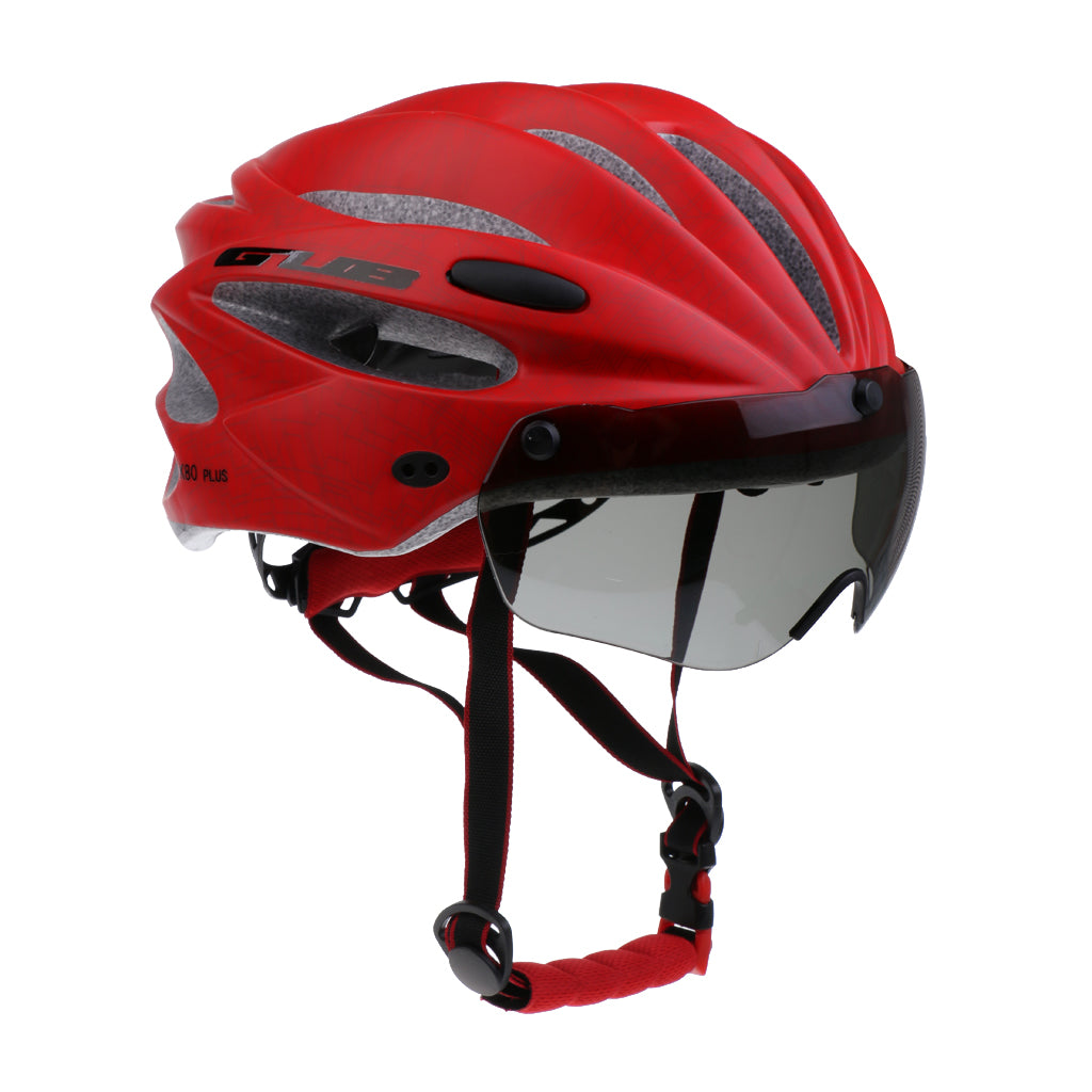 MTB Bike Road Bicycle Cycling Safety Cap with Visor Red
