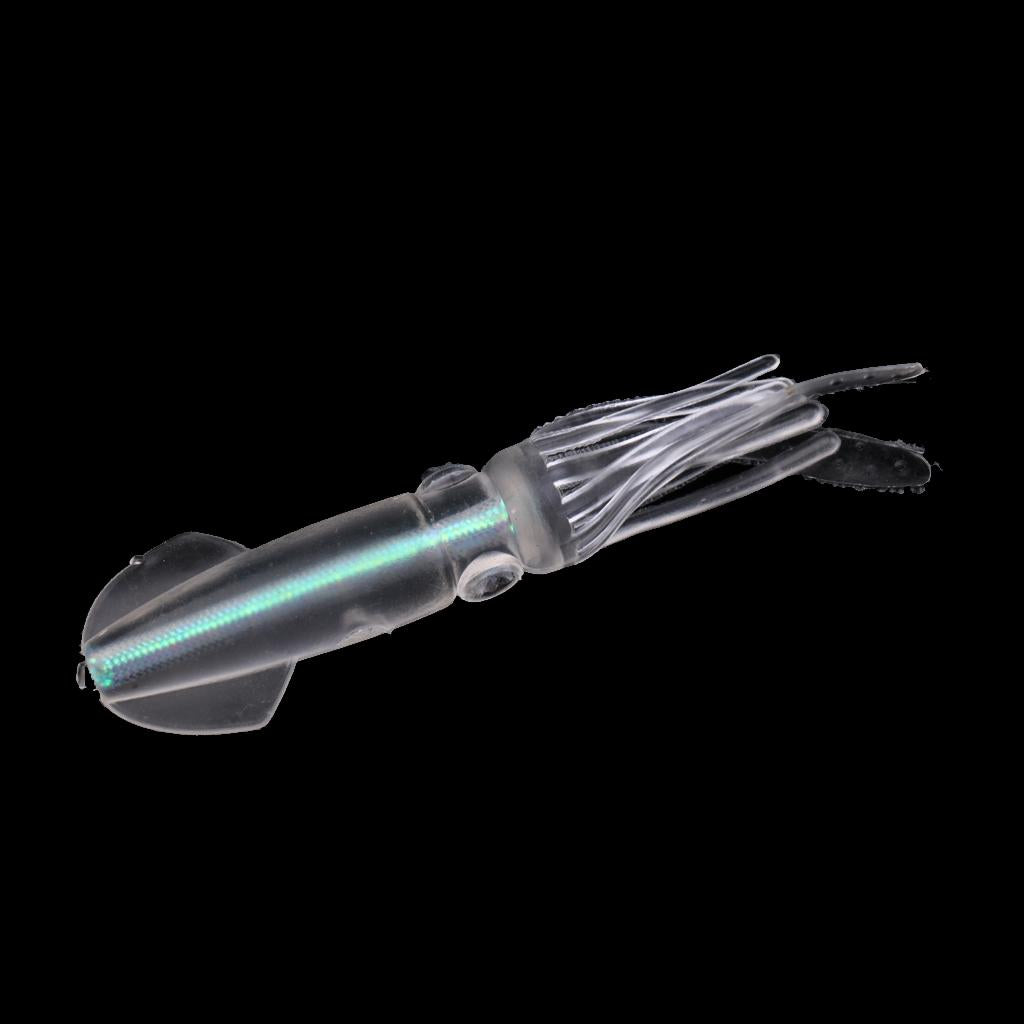 4x10.5cm Bionic Squid Baits Artificial Soft Lures with Built-in Colorful Tube