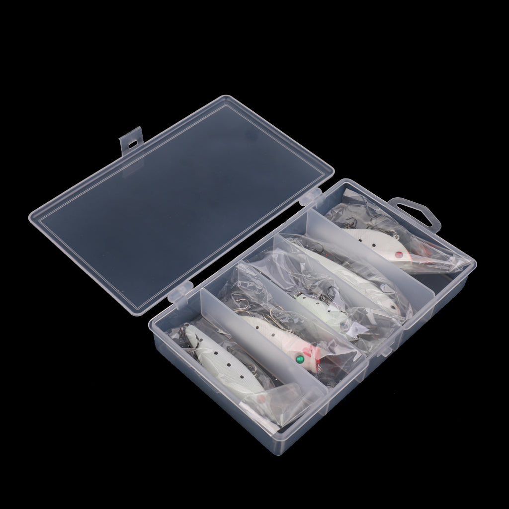 5 Pieces Luminous Fishing Hard Lures Minnow Crankbaits VIB Fishing Lure Set