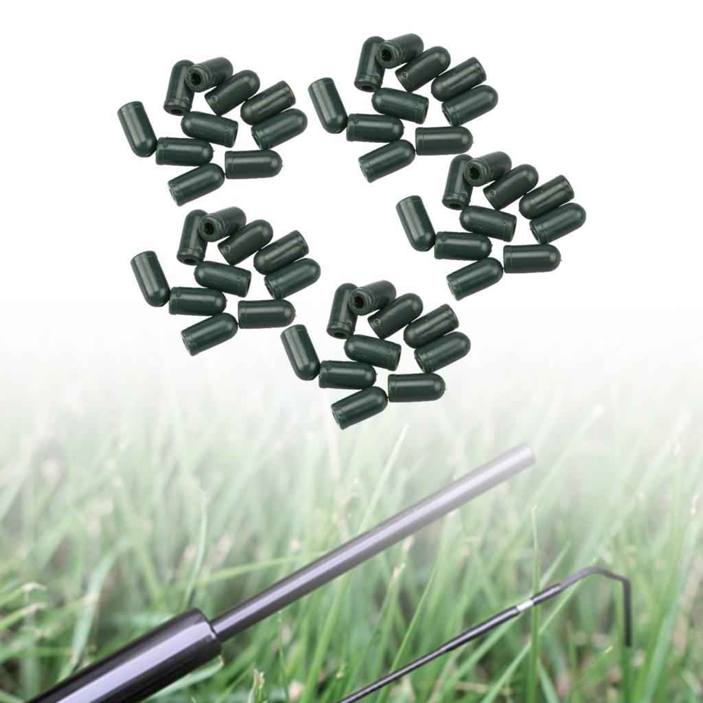 50x Carp Fishing Protector Beads Rig Knot Swivel Protecting Green Color Buffer Terminal Tackle for Carp Fishing Hair Rig