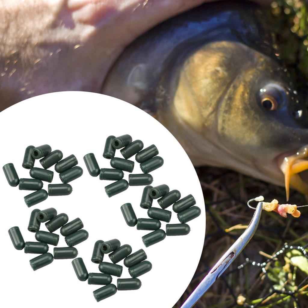 50x Carp Fishing Protector Beads Rig Knot Swivel Protecting Green Color Buffer Terminal Tackle for Carp Fishing Hair Rig