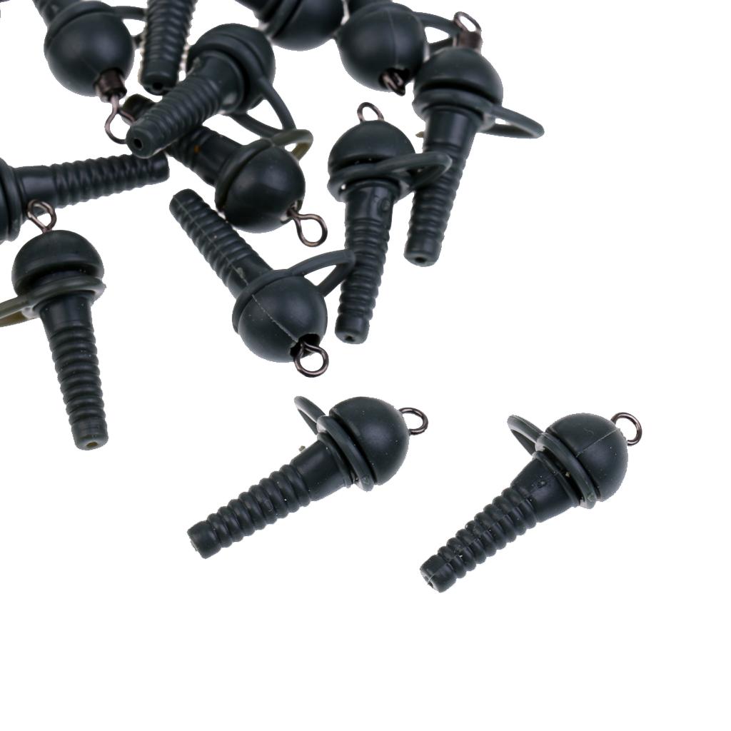60Pcs Carp Fishing Terminal Rig Set Safety Sleeves Rig Rings Rolling Swivels