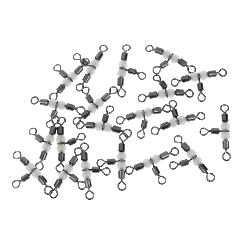 Stainless 3-WAY Terminal Tackle Rolling T Swivel Lure Fishing Tool 28mm