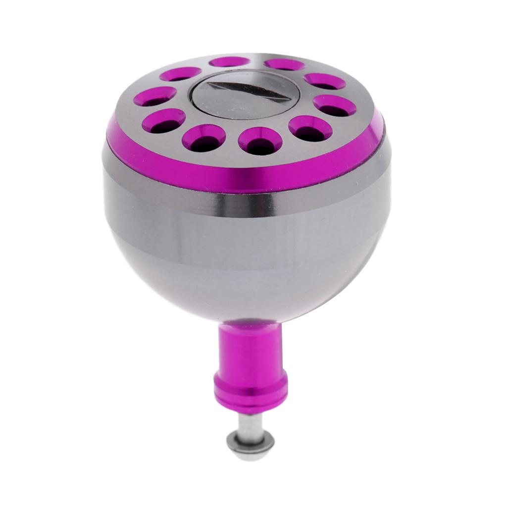 CNC Metal Fishing Reel Handle Ball Knob for S/D/A Spinning Reel 38mm Purple