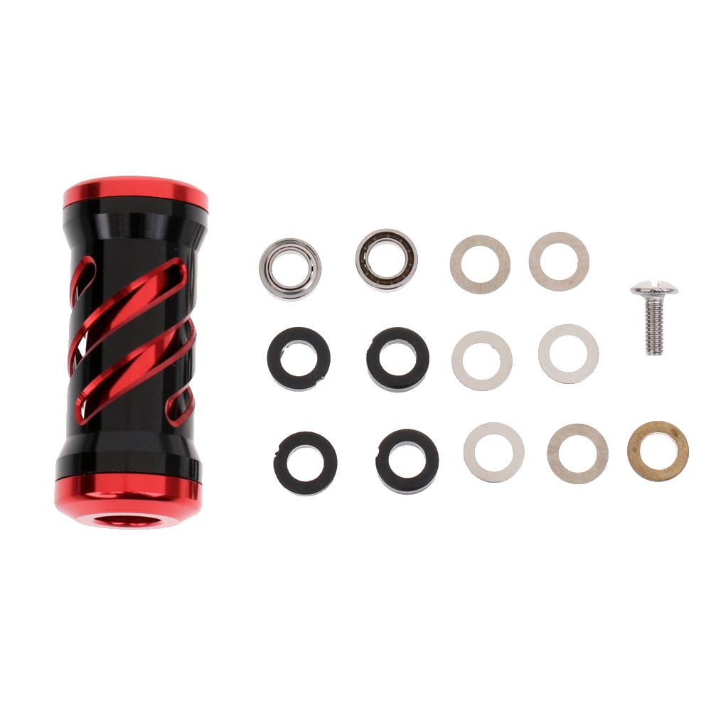 Fishing Reel Handle for Baitcasting Metal Fishing Reel Rocker Black red