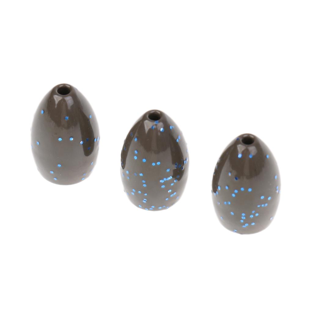 Fishing Copper Alloy Flipping Weight Bass Sinker 12.4g 3Pcs Brown