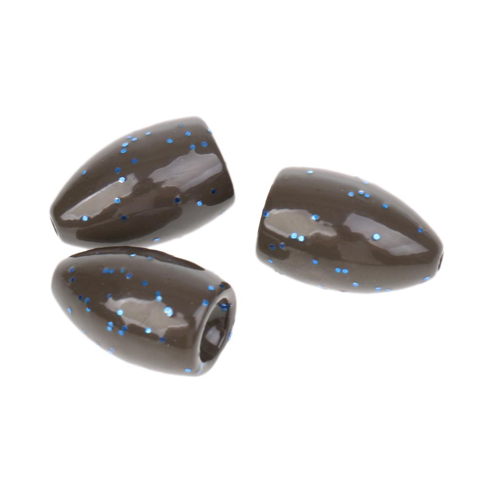 Fishing Copper Alloy Flipping Weight Bass Sinker 12.4g 3Pcs Brown