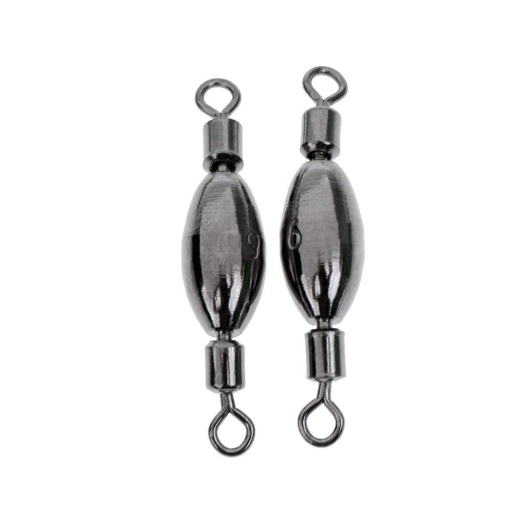 20pcs Quick Sinker Fishing Rolling Barrel Swivels Tackle Accessories 0.8