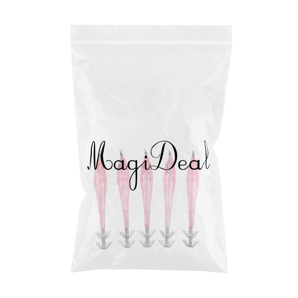 Noctilucent Squid Lures Cuttlefish Saltwater Fishing Lure Hook Bait Pink