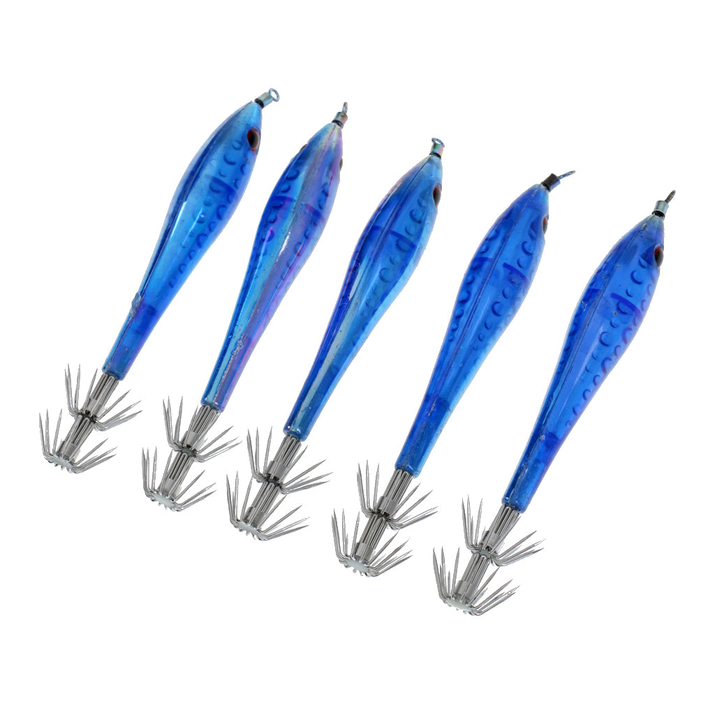 25Pcs Noctilucent Squid Lures Cuttlefish Saltwater Fishing Lure Hook Bait