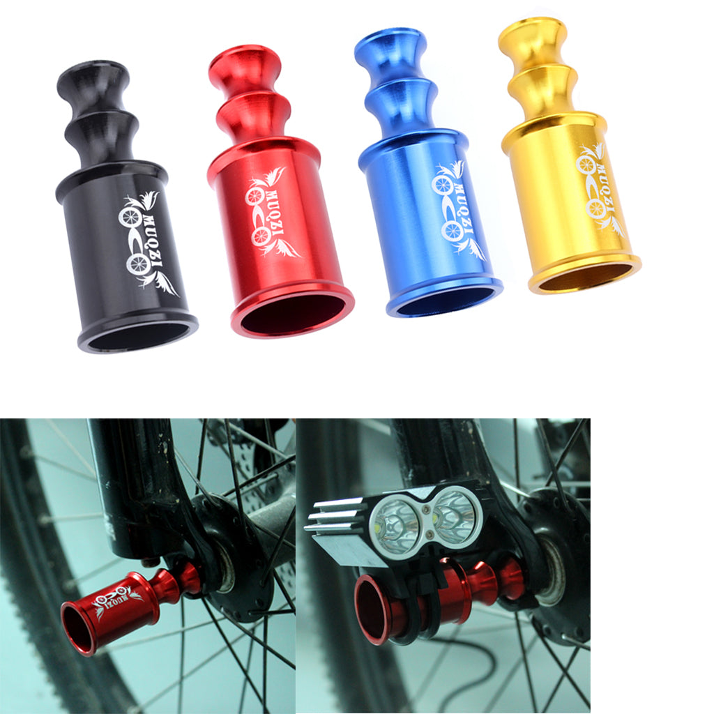 Bicycle Hub Quick Release Axis Front Wheel Lamp Holder Light Mount Gold