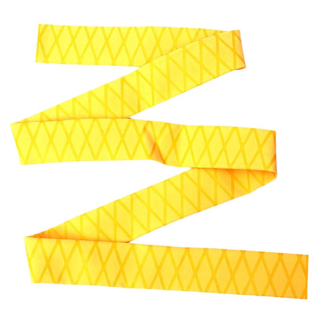 Non Slip Textured X-Tube Heat Shrink Tubing Fishing Rod Grips 15mm Yellow