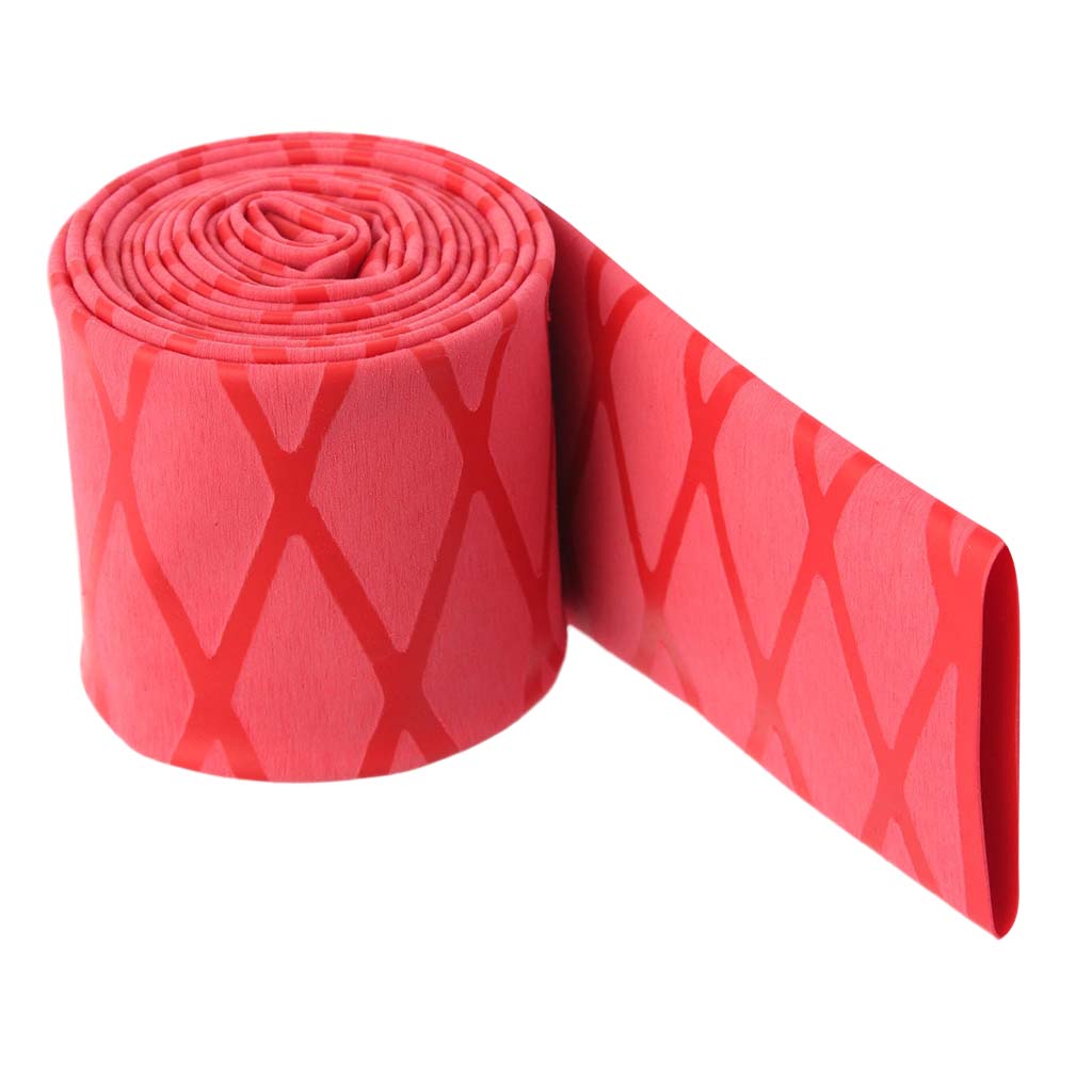 Non Slip Textured X-Tube Heat Shrink Tubing Fishing Rod Grips 18mm Red