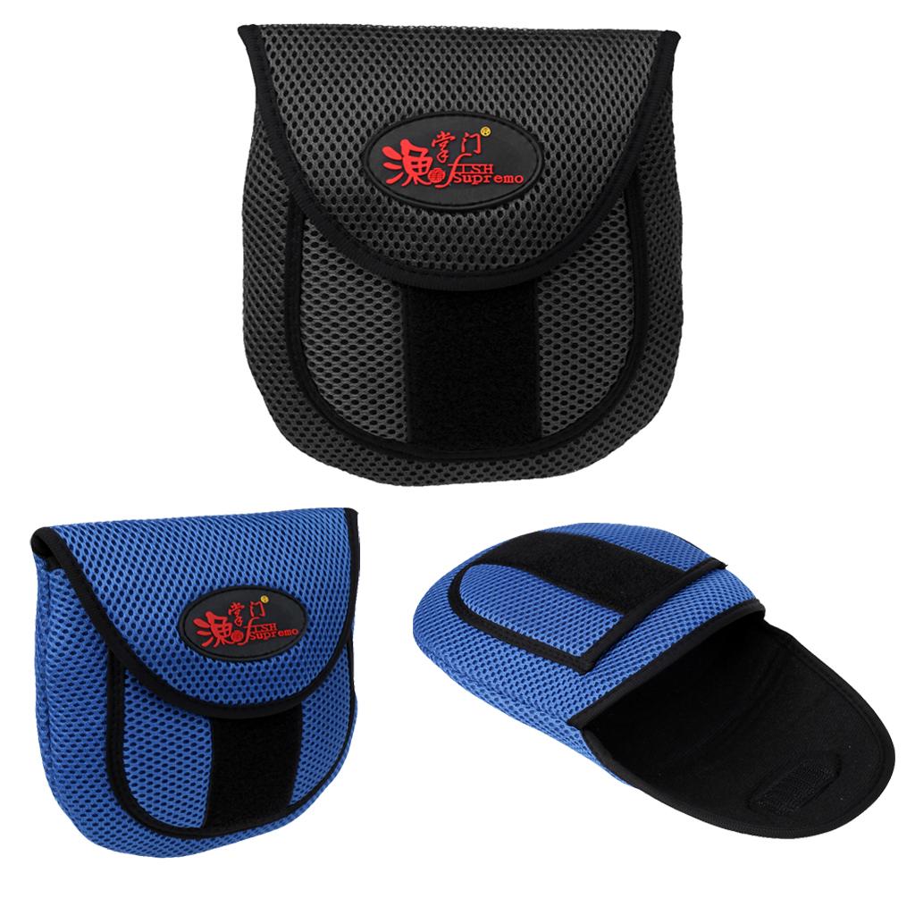 Portable Bait casting Fishing Reel Protective Case Cover Storage Bag Black